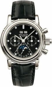 Patek Philippe Perpetual Calendar Split Seconds Chronograph 5004 Platinum / Black Diamond 5004P-033