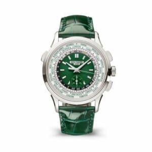 Patek Philippe World Time Chronograph 5930 Platinum / Green 5930P-001