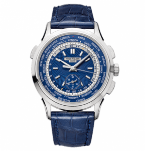 Patek Philippe World Time Chronograph 5930 White Gold / Blue / Hong Kong 5930G-001