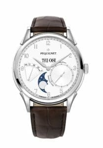 Pequignet Royale Grand Sport Moonphase Silver Numerals / Brown Strap 9030433CG