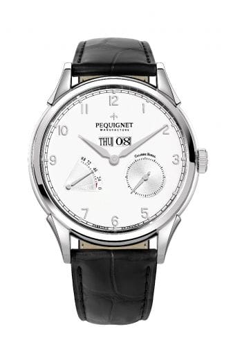 Pequignet Royale Grand Sport Silver Numerals / Black Strap 9030233CN