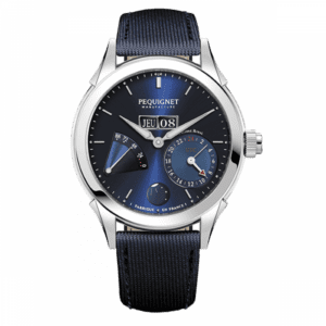 Pequignet Rue Royale GMT Stainless Blue / Fabric 9010973COB