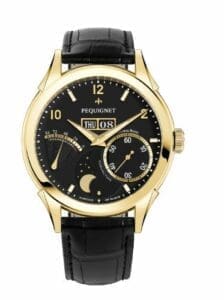 Pequignet Rue Royale Moonphase Yellow Gold / Black / Black Alligator 9011448CN