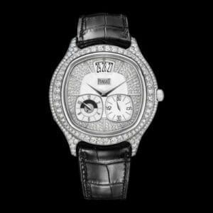 Piaget Emperador Coussin Dual Time Zone White Gold Diamond G0A32018
