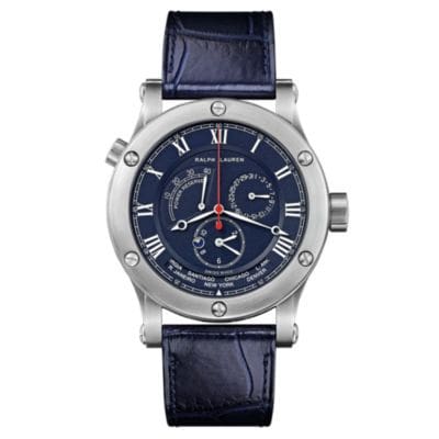 Ralph Lauren Sporting 45mm World Time Steel / Blue RLR0210700