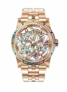 Roger Dubuis Excalibur Blacklight Rose Gold / Rainbow DBEX0861