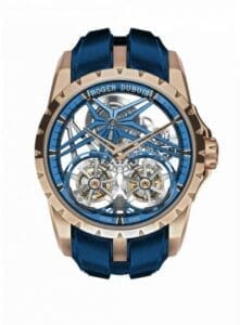 Roger Dubuis Excalibur Double Flying Tourbillon Rose Gold / Blue DBEX0945