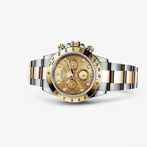 Rolex Cosmograph Daytona Rolesor / Champagne Diamond 116523-0055
