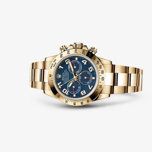Rolex Cosmograph Daytona Yellow Gold / Blue Racing 116528-0037
