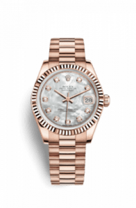 Rolex Datejust 31 Everose Fluted / President / MOP 178275f-0025