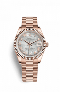 Rolex Datejust 31 Everose Fluted / President / MOP Roman 178275f-0026