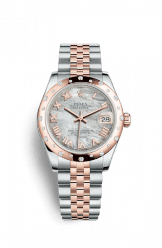 Rolex Datejust 31 Rolesor Everose Domed Diamond / Jubilee / MOP Roman 178341-0005