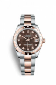 Rolex Datejust 31 Rolesor Everose Domed Diamond / Oyster / Black MOP 178341-0034