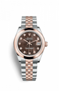 Rolex Datejust 31 Rolesor Everose Domed / Jubilee / Black MOP 178241-0043