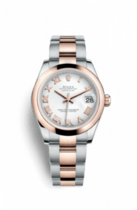 Rolex Datejust 31 Rolesor Everose Domed / Oyster / White Roman 178241-0068