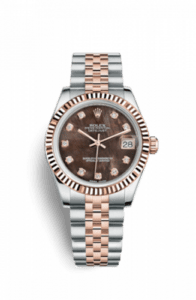 Rolex Datejust 31 Rolesor Everose Fluted / Jubilee / Black MOP 178271-0032