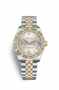 Rolex Datejust 31 Rolesor Fluted Diamond / Jubilee / Silver Roman 178313-0074