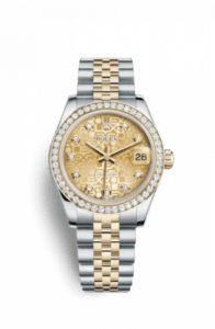 Rolex Datejust 31 Rolesor Yellow Diamond / Jubilee / Champagne Computer 178383-0002