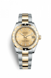 Rolex Datejust 31 Rolesor Yellow Domed Diamond / Oyster / Champagne 178343-0021