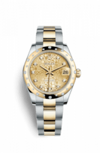 Rolex Datejust 31 Rolesor Yellow Domed Diamond / Oyster / Champagne Computer 178343-0019