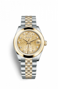 Rolex Datejust 31 Rolesor Yellow Domed / Jubilee / Champagne Computer 178243-0048
