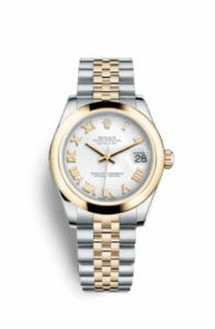 Rolex Datejust 31 Rolesor Yellow Domed / Jubilee / White Roman 178243-0067