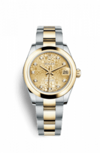 Rolex Datejust 31 Rolesor Yellow Domed / Oyster / Champagne Computer 178243-0027