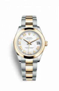 Rolex Datejust 31 Rolesor Yellow Domed / Oyster / White Roman 178243-0066