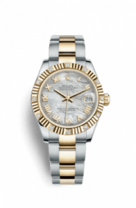Rolex Datejust 31 Rolesor Yellow Fluted Diamond / Oyster / MOP Roman 178313-0033