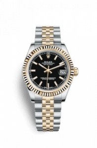 Rolex Datejust 31 Rolesor Yellow Fluted / Jubilee / Black 178273-0019