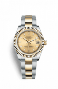 Rolex Datejust 31 Rolesor Yellow Fluted / Oyster / Champagne 178273-0009
