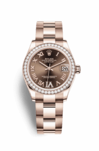 Rolex Datejust 31 Rose Gold / Diamond / Chocolate - Roman / Oyster 278285rbr-0015