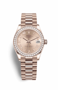 Rolex Datejust 31 Rose Gold / Diamond / Rose - Roman / President 278285rbr-0029