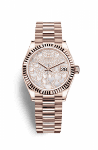 Rolex Datejust 31 Rose Gold / Fluted / Butterfly / President 78275-0021