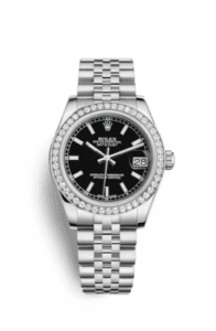 Rolex Datejust 31 Stainless Steel Diamond / Jubilee / Black 178384-0031