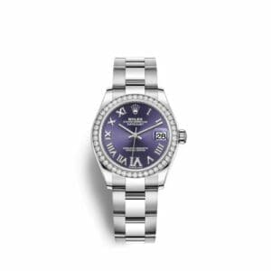Rolex Datejust 31 Stainless Steel Diamond / Oyster / Aubergine - Roman 278384rbr-0029