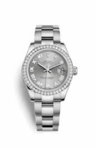 Rolex Datejust 31 Stainless Steel Diamond / Oyster / Rhodium - Roman 178384-0021