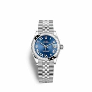 Rolex Datejust 31 Stainless Steel / Domed - Diamond / Blue - Roman / Jubilee 278344RBR-0036
