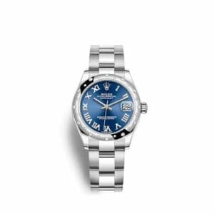 Rolex Datejust 31 Stainless Steel / Domed - Diamond / Blue - Roman / Oyster 278344RBR-0035