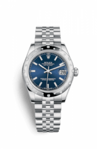 Rolex Datejust 31 Stainless Steel Domed Diamond / Jubilee / Blue 178344-0046