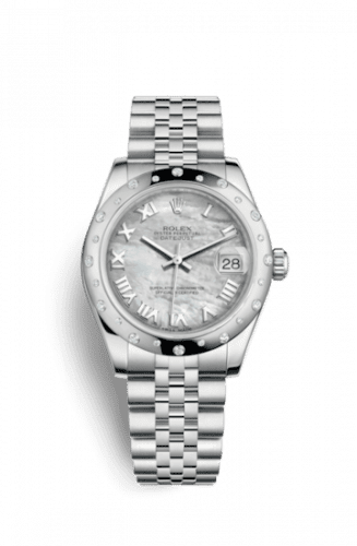 Rolex Datejust 31 Stainless Steel Domed Diamond / Jubilee / MOP - Roman 178344-0007