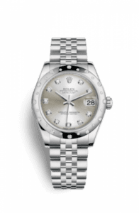 Rolex Datejust 31 Stainless Steel Domed Diamond / Jubilee / Silver - Diamond 178344-0060