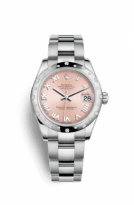 Rolex Datejust 31 Stainless Steel Domed Diamond / Oyster / Pink Roman 178344-0012