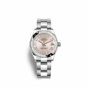 Rolex Datejust 31 Stainless Steel Domed Diamond / Oyster / Pink - Roman 278344rbr-0021