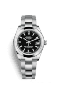 Rolex Datejust 31 Stainless Steel Domed / Oyster / Black 178240-0025