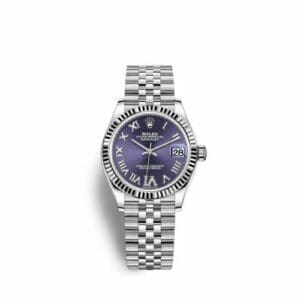 Rolex Datejust 31 Stainless Steel Fluted / Jubilee / Aubergine - Roman 278274-0026
