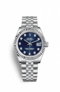 Rolex Datejust 31 Stainless Steel Fluted / Jubilee / Blue - Diamond 178274-0048