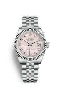 Rolex Datejust 31 Stainless Steel Fluted / Jubilee / Pink MOP Diamond 178274-0043