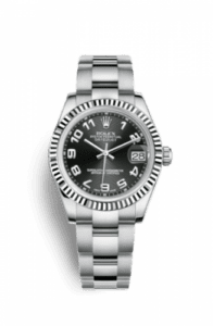 Rolex Datejust 31 Stainless Steel Fluted / Oyster / Black - Arabic 178274-0064