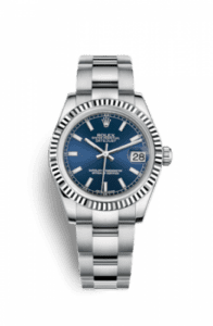 Rolex Datejust 31 Stainless Steel Fluted / Oyster / Blue 178274-0038